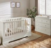 Mamas & Papas Oxford Furniture Range "White" Cot Bed & Dresser